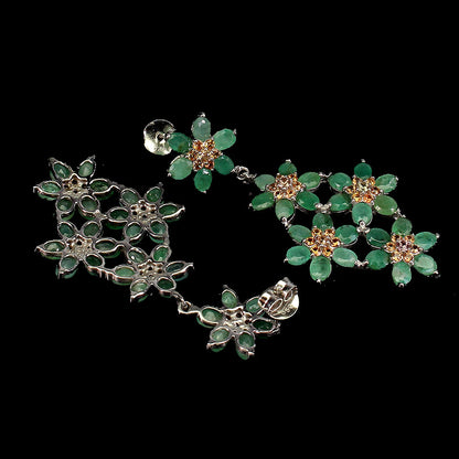 Emerald Sapphire Earrings