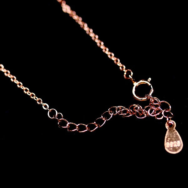 Saphir Halskette aus rosévergoldetem Silber - INARA