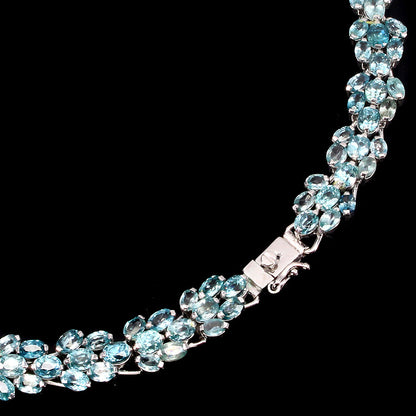 Ametrin Zirkon Collier aus weißvergoldetem Silber - INARA