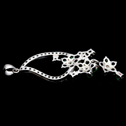 Smaragd Anhänger Silber weißvergoldet - INARA