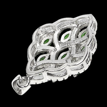 Tsavorit Anhänger Silber weißvergoldet - INARA