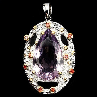 Ametrin Saphir Anhänger aus bicolor vergoldetem Silber - INARA