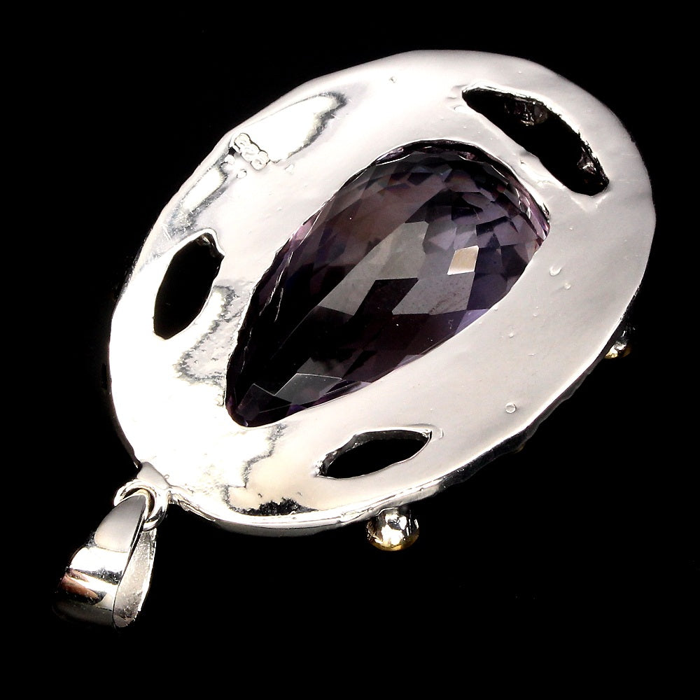 Ametrin Saphir Anhänger aus bicolor vergoldetem Silber - INARA