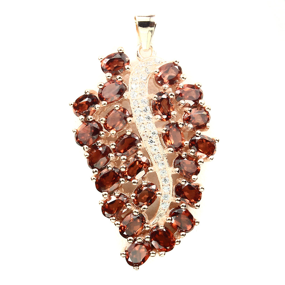 Granat Anhänger aus rosévergoldetem Silber - INARA