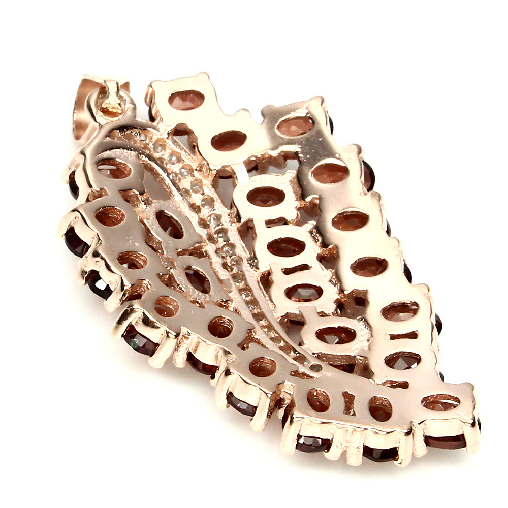 Granat Anhänger aus rosévergoldetem Silber - INARA