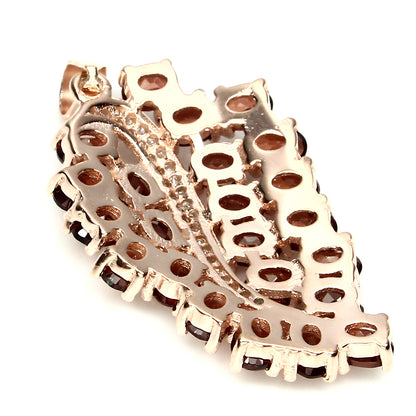 Granat Anhänger aus rosévergoldetem Silber - INARA