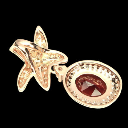 Granat Seestern Anhänger aus bicolor vergoldetem Silber - INARA