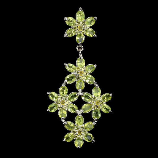 Peridot Saphir Anhänger Silber weißvergoldet - INARA