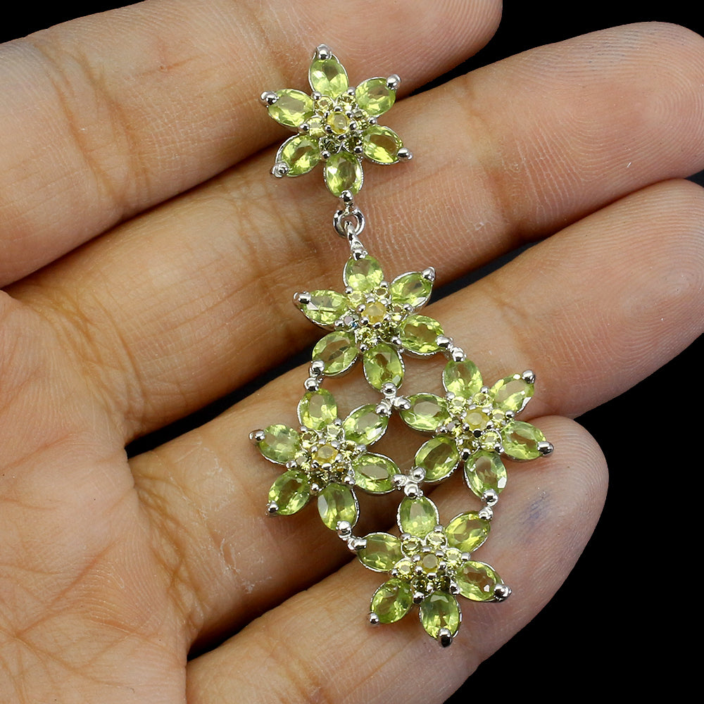 Peridot Saphir Anhänger Silber weißvergoldet - INARA