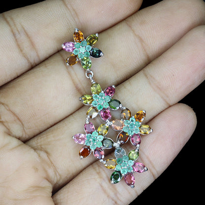 Turmalin Smaragd Anhänger Silber weißvergoldet - INARA