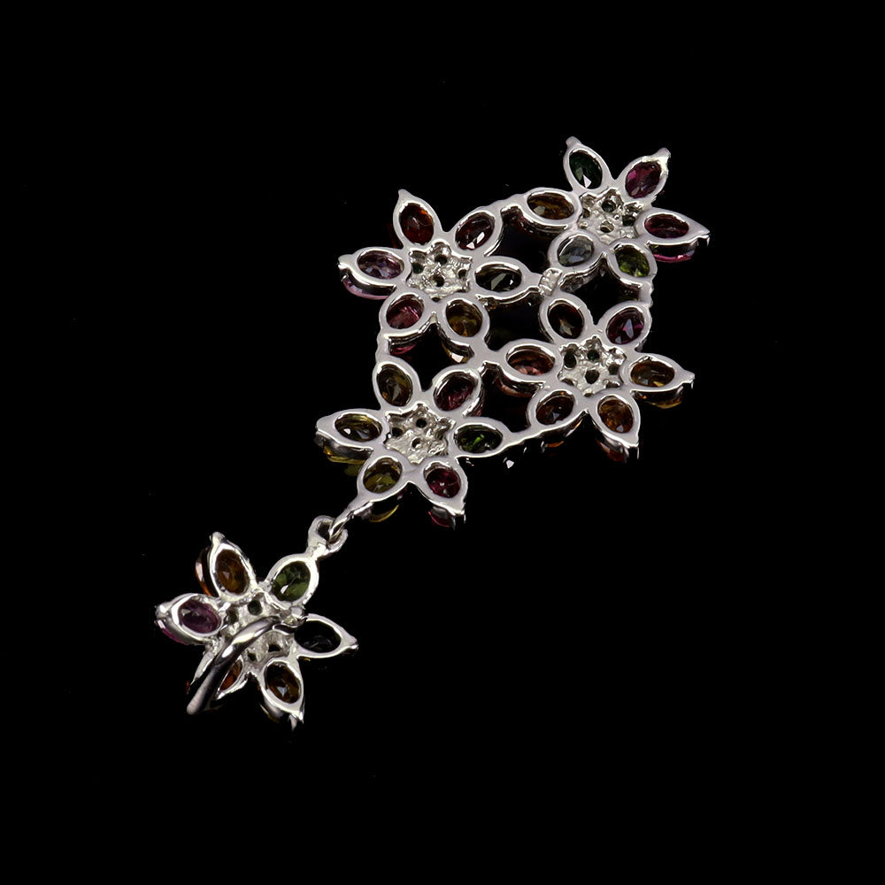 Turmalin Smaragd Anhänger Silber weißvergoldet - INARA