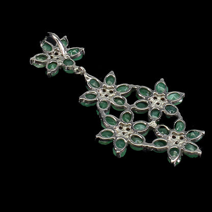 Smaragd Saphir Anhänger Silber weißvergoldet - INARA