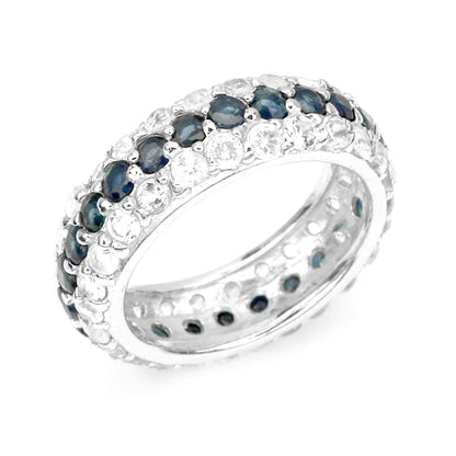 Saffier Witte Topaas Eternity Ring Maat 55