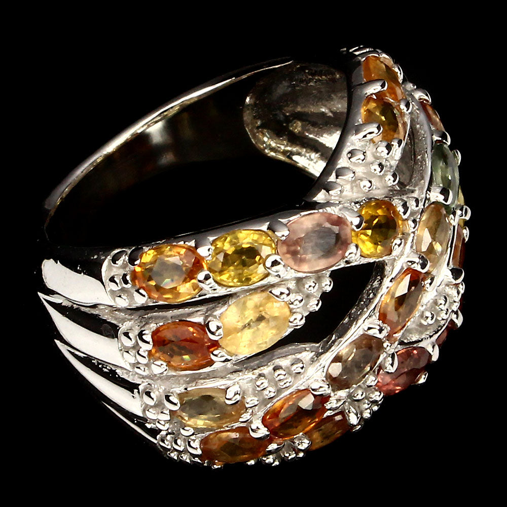 Saphir Ring Silber weißvergoldet - INARA - Detailansicht