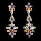 Amethyst Aquamarin Citrin Saphir Ohrringe Silber - INARA