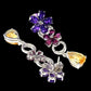 Amethyst Citrin Rhodolit Ohrringe Silber - INARA