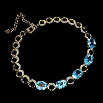 Blautopas Armband Silber - INARA