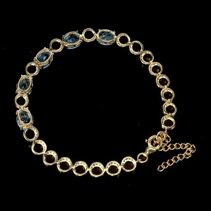 Blautopas Armband Silber - INARA