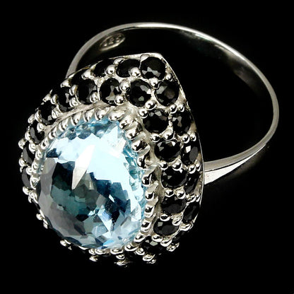 Blautopas Spinell Ring Gr. 54 Silber - INARA