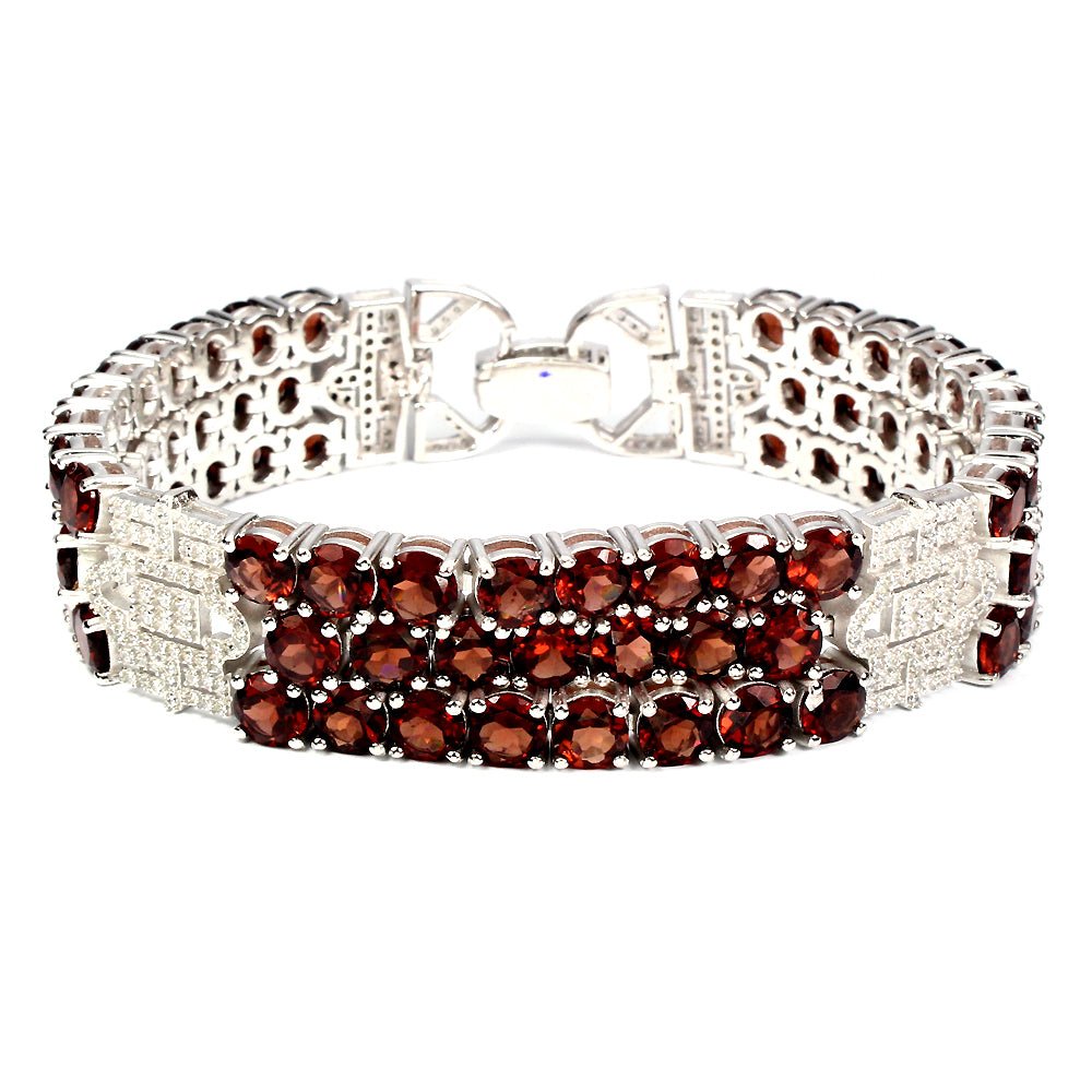 Granat Armband Silber - INARA