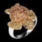 Saphir Diamantschliff Schildkröte Ring Gr. 54 Silber - INARA