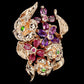 Amethyst Rubin Rhodolit Russischer Diopsid Ring Gr. 55