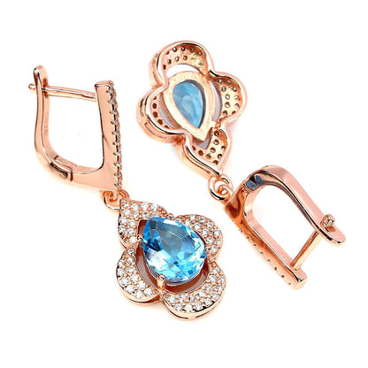 Swiss Blue Topaz Earrings