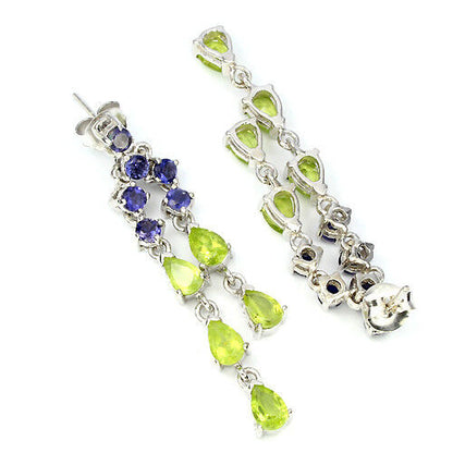 Pendientes Peridoto Iolita