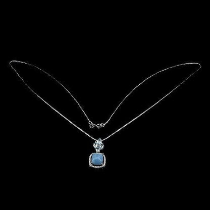 Aquamarine Sky Blue Topaz Pendant With Necklace