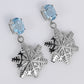 Boucles d'Oreilles Bleu Ciel Topaze Bleue