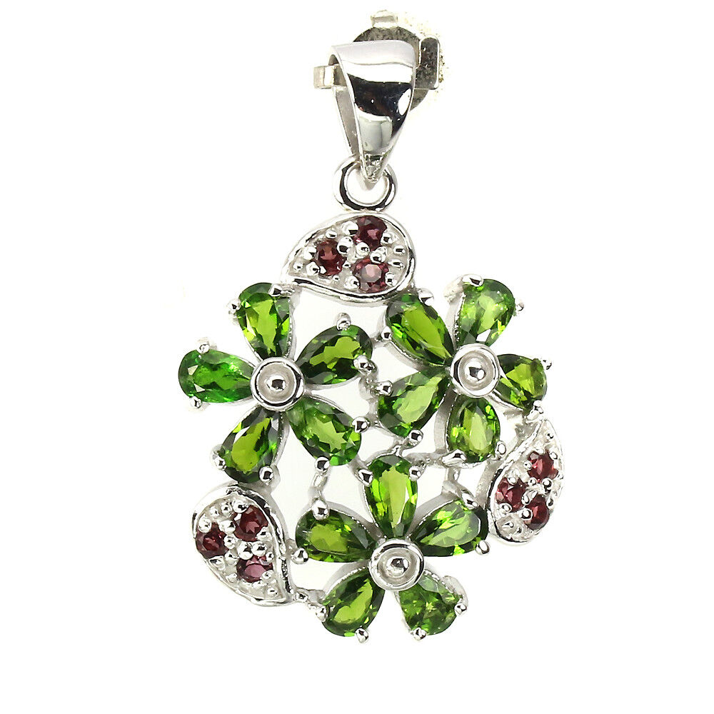 Russian Diopside Rhodolite Pendant