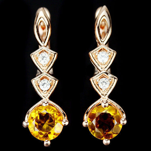 Boucles d'oreilles citrines