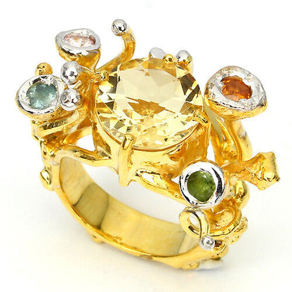 Citrine Sapphire Ring Size 59