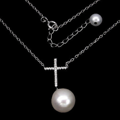 Pearl Cross Necklace