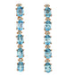 Boucles d'Oreilles Topaze Bleue Bleu Suisse