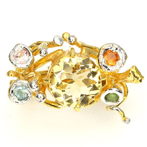 Citrine Sapphire Ring Size 59