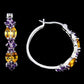 Amethyst Citrine Hoop Earrings