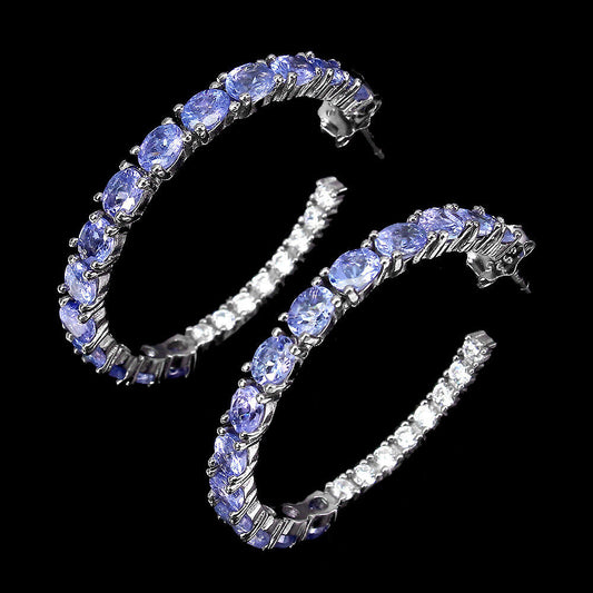 Orecchini a cerchio tanzanite