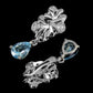 Boucles d'Oreilles Pendantes Bleu Ciel Topaze Bleue