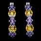 Amethyst Citrine Hoop Earrings