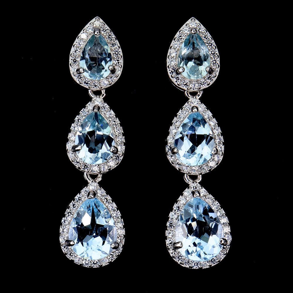 Sky Blue Topaz Earrings