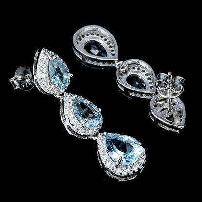 Sky Blue Topaz Earrings