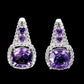 Amethyst antique cut earrings