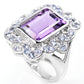 Amethyst Tanzanite Ring Size 57