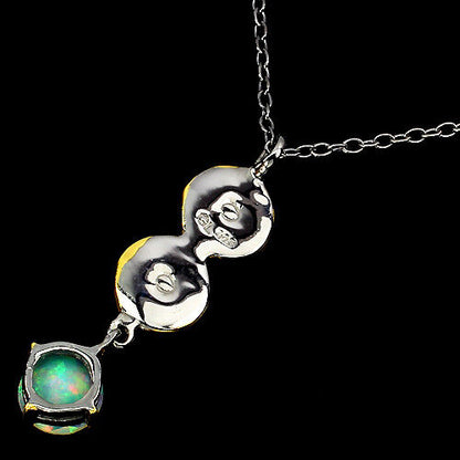 Pendentif Opale avec Collier