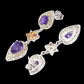 Amethyst Saphir Diamantschliff Ohrringe