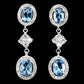 Boucles d'Oreilles Topaze Bleue Bleu Suisse