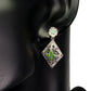 Russian Diopside Emerald Sapphire Rhodolite Earrings