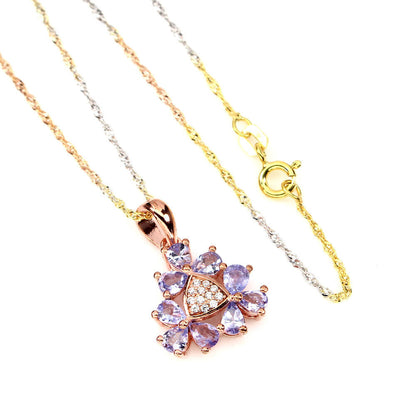 Tanzanite pendant with necklace