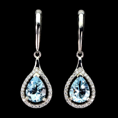 Sky Blue Topaz Earrings